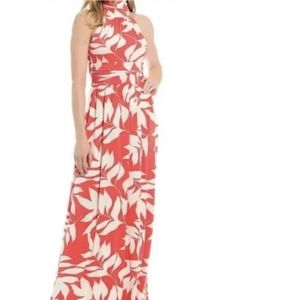 NWT ELIZA J Tropical Leaves Print Maxi Dress
